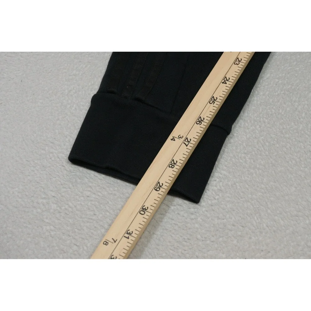 Adidas Joggers Mens Medium Black 3-Stripe Tapered Cuffed Sweatpants‎ Excellent